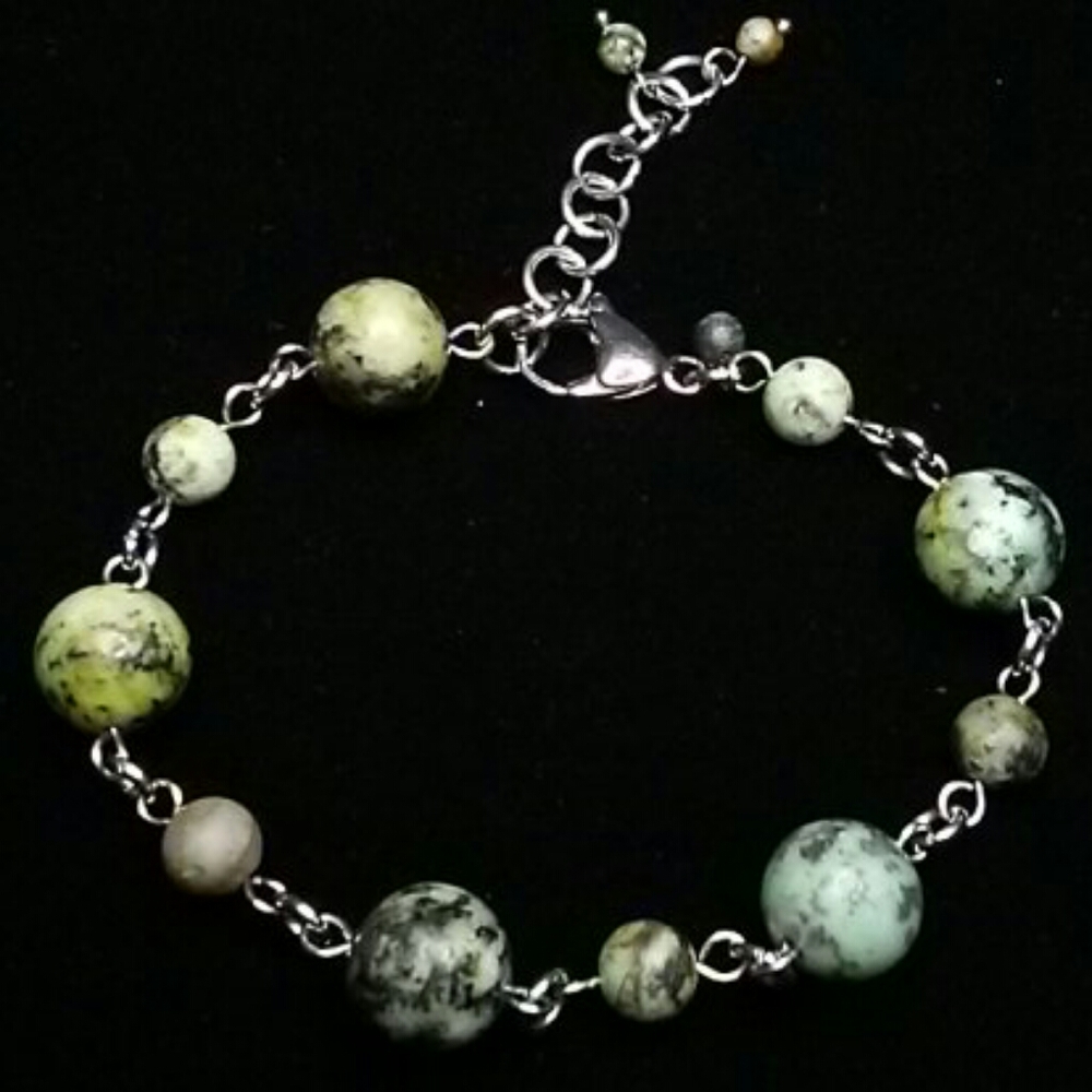 Blue African Turquoise Bracelet